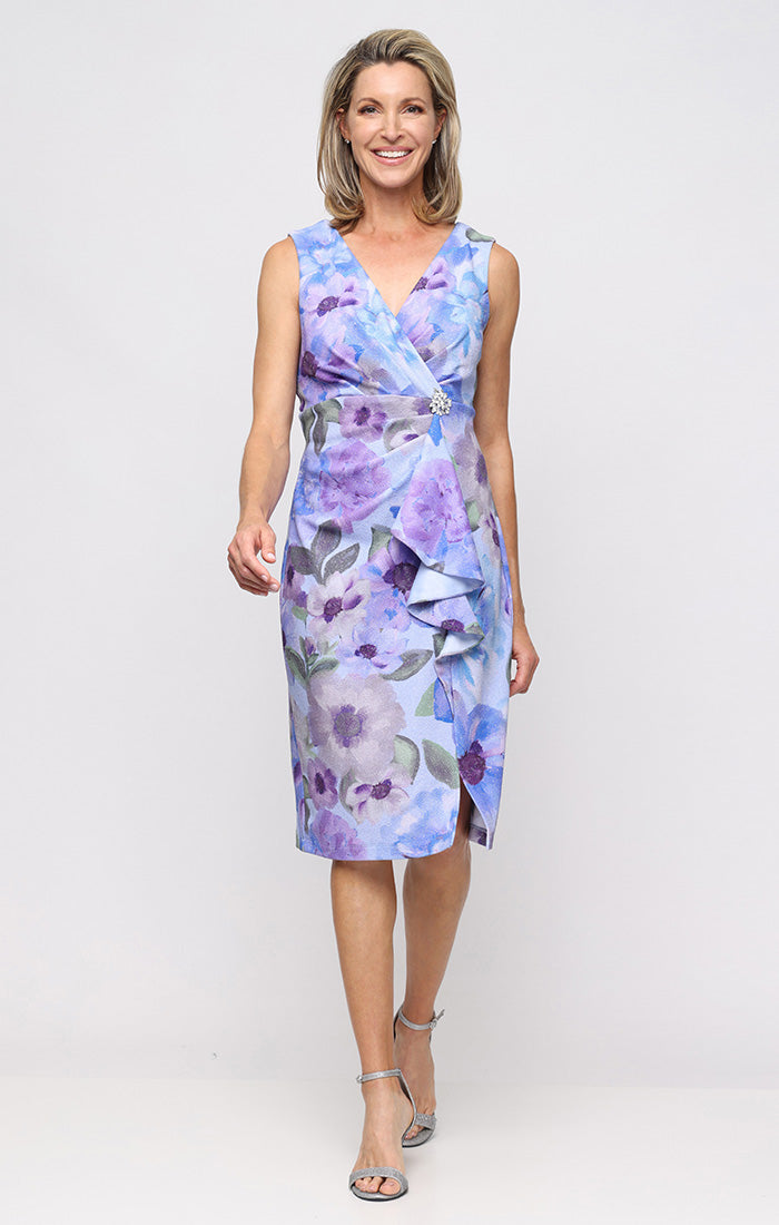 knit sheath dress SL Fashions Women's Printed Glitter Dress, Blue, 4 simply switch up your ヴィンテージドレスの型紙 Four Hands Belmont 12 Color:PETAL PINK
