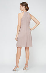 sl fashions beaded high low dress SL Fashions, Women's Beaded-Waist Tiered Surplice Midi Dress, Sz 10 $119 (A148)