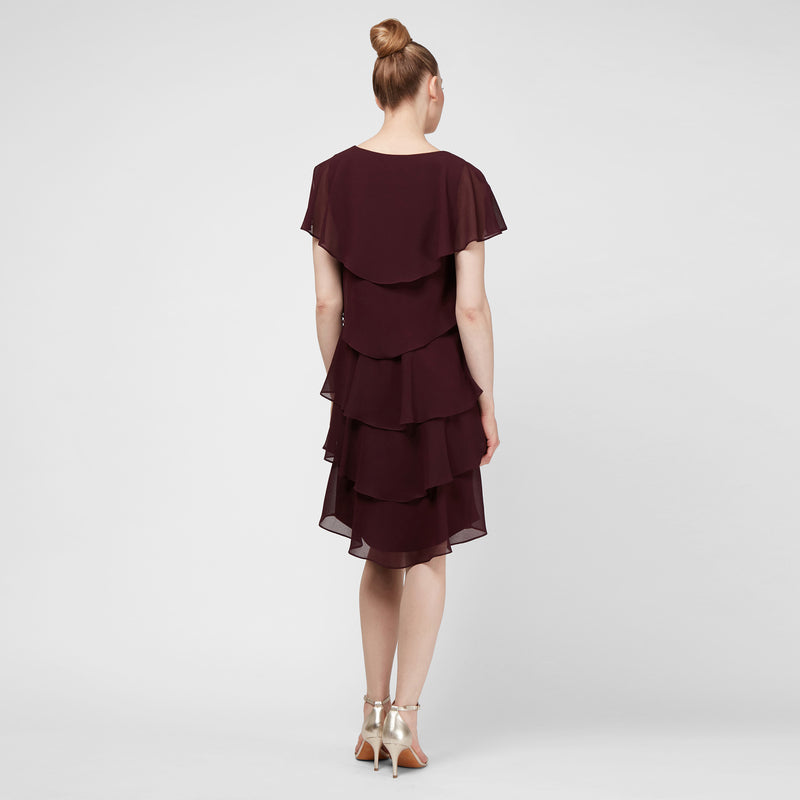 Georgette Tiered Cocktail Dress