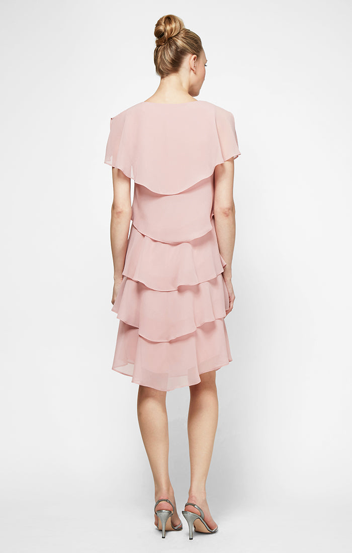 georgette layered dress Sheer Silk Georgette Layered Dress