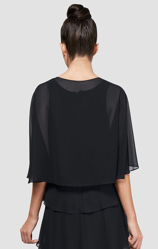s l fashions dresses Wilder | Black Embellished Square-Neck Long-Sleeve Skater Mini Dress main image 0