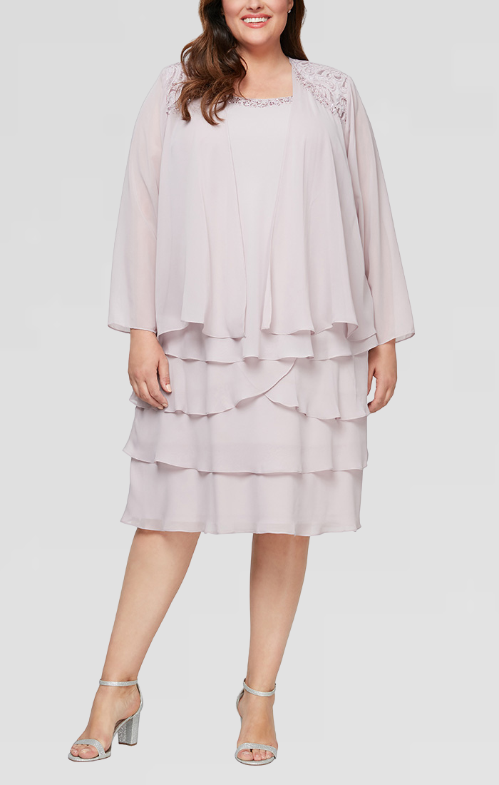 plus size beaded jacket dress Catherines Women's Plus Size Beaded Trim Jacket Dress Set