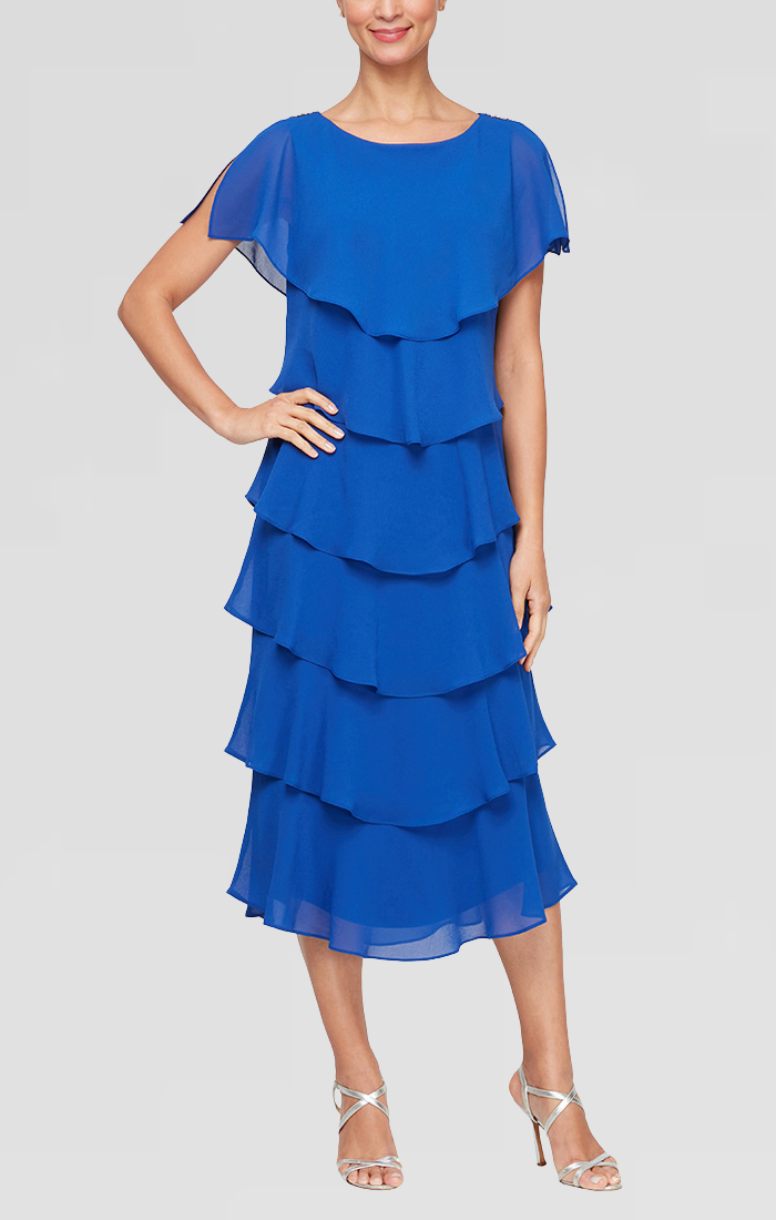 georgette chiffon dress Camellia Crepe and Chiffon Gown with Glass Petal Embroidery Bodice