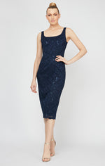Lace Jacket Dress with Sequin Detail