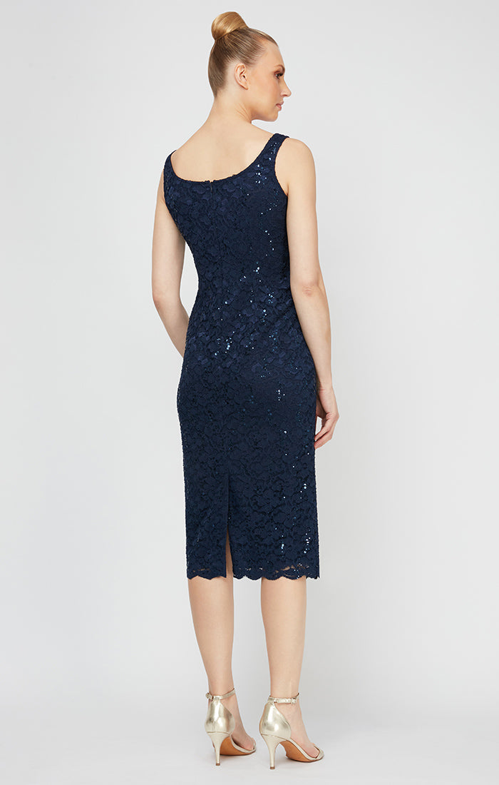 Lace Jacket Dress with Sequin Detail