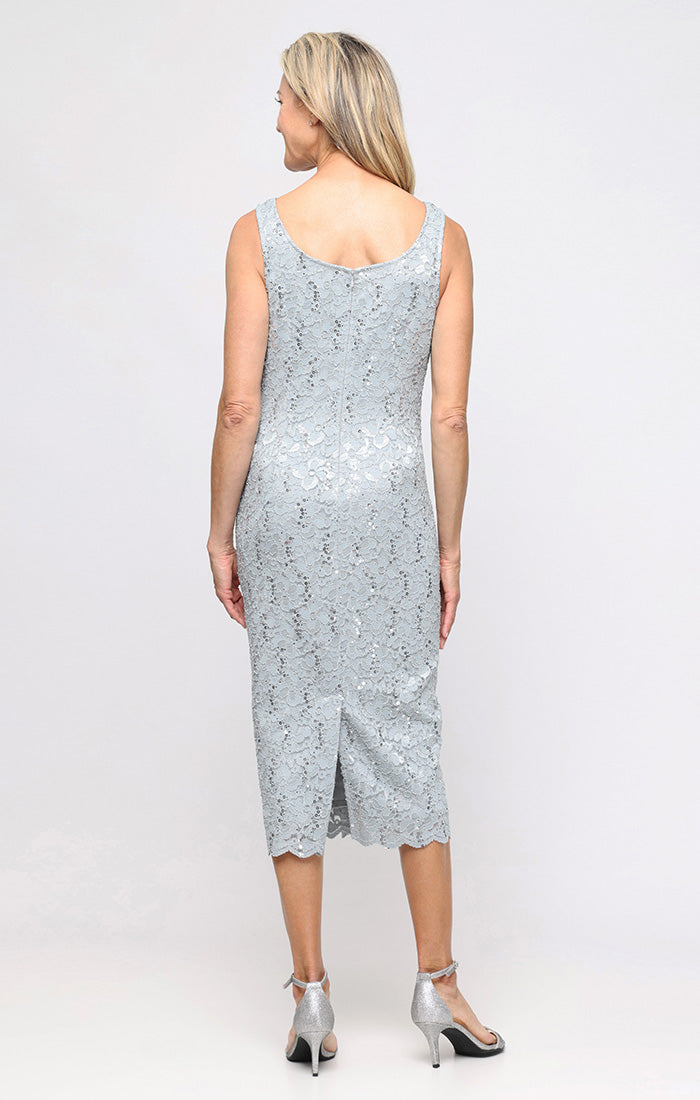 Lace Jacket Dress with Sequin Detail