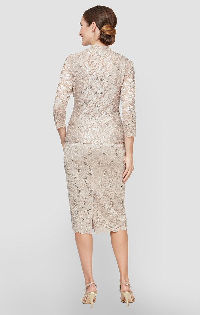 lace jacket and dress A-Line Wedding with Matching Cover-Up piece set featuring a perfectly coordinated dress and jacket Beaded Lace Maternity Bridal Jacket