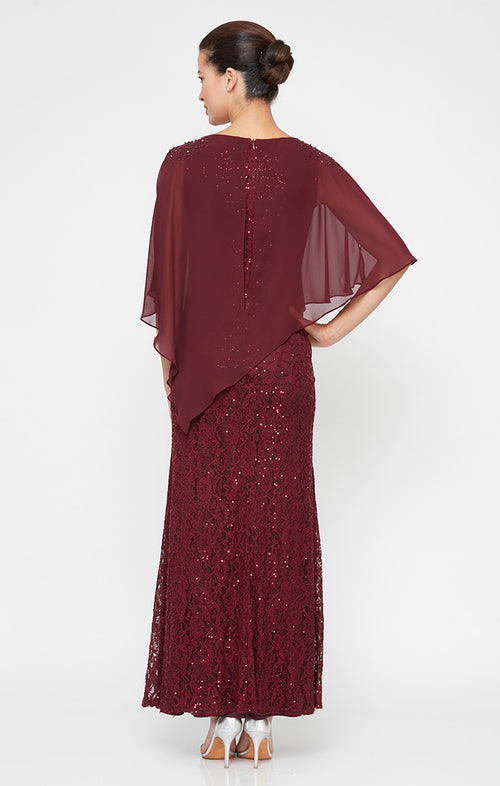 Regular - Popover Dress With Beaded Shoulder Detail and Asymmetric Overlay