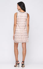 Short Sleeveless Embroidered Shift Dress