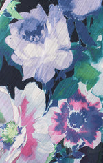 Petite Long Printed Chiffon Maxi with Flutter Sleeves and Tiered Detail Skirt