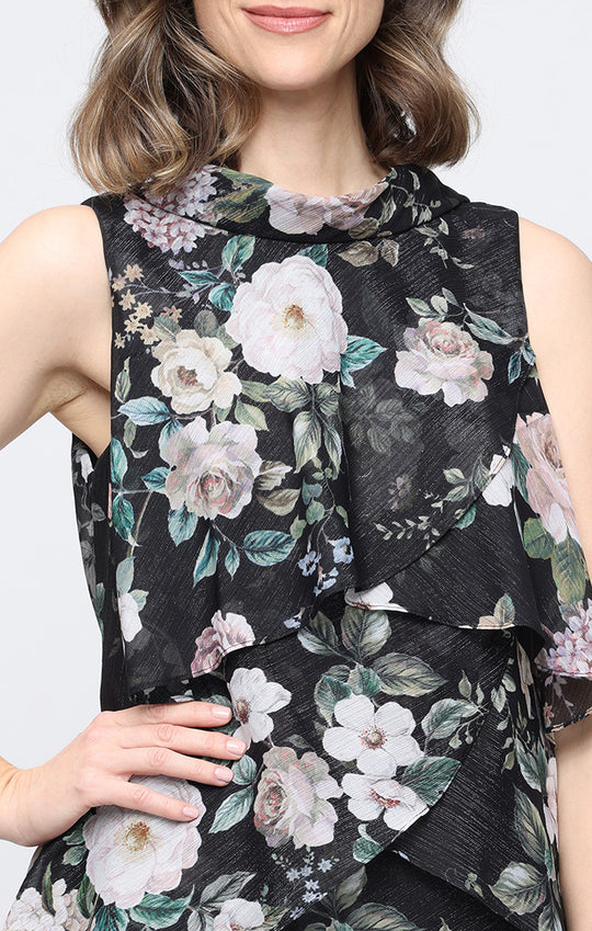 sl fashions floral print tiered dress S.L. Fashions Women's Plus Size Floral Print Hi-Low Hemline Maxi with  Asymmetric Tiers, Summer Party, Wedding Guest Dress, Teal/Multi, 14W at  Amazon Women's Clothing store
