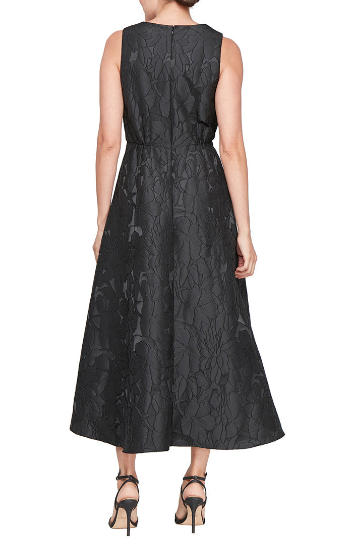 Petite Sleeveless Surplice High/Low Dress