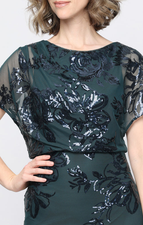 petite cocktail dress Alie Street Annie (Pine Green) Royal Blue Sizes PETITE SIZES S.L. Fashions
