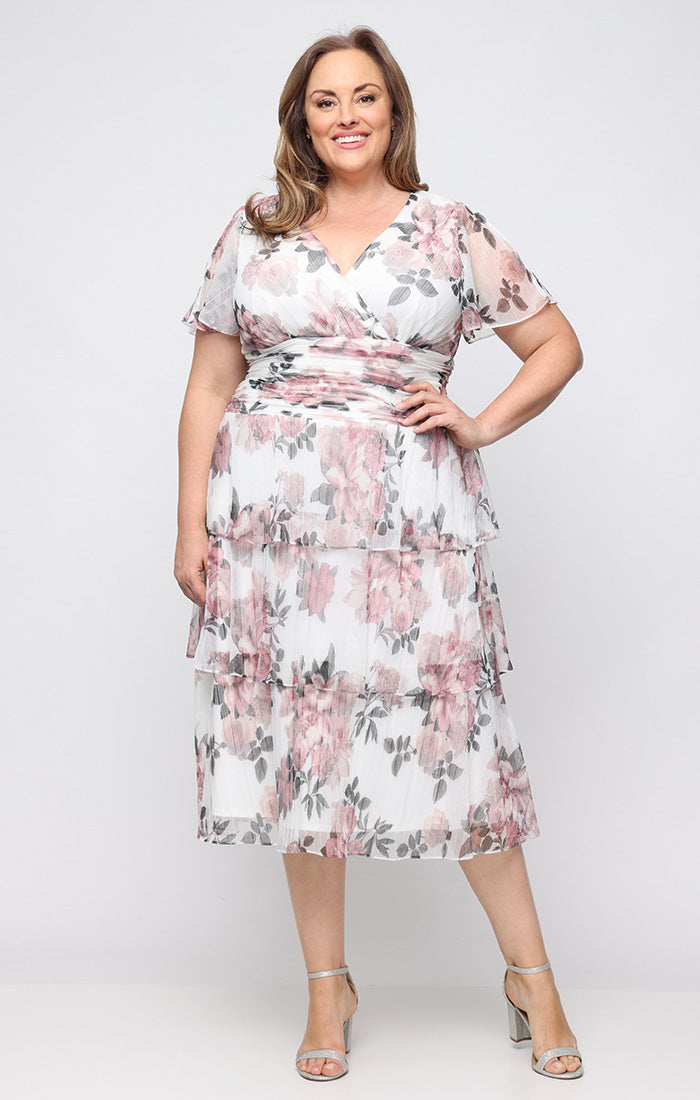 slim fit dress slacks SL Fashions Plus Size Ombre A-Line Gown