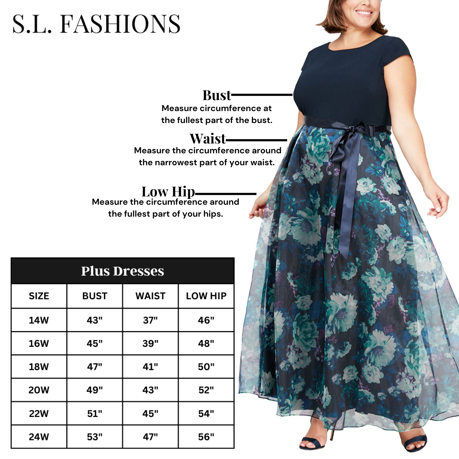 Alex evening size chart hotsell